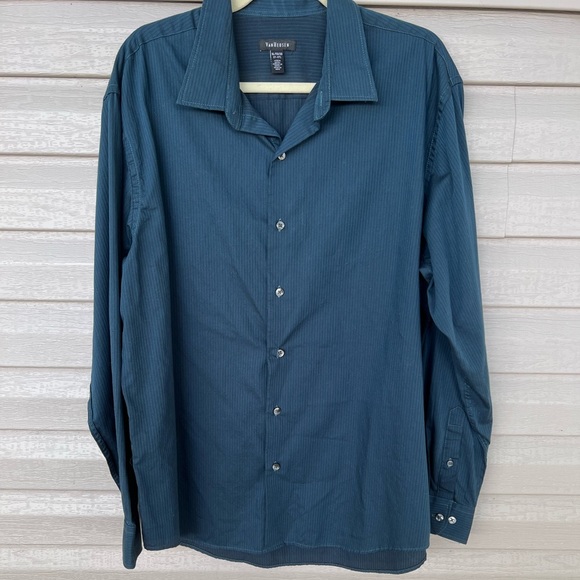 Van Heusen Other - Men’s Van Heusen Button Down Teal Blue Shirt